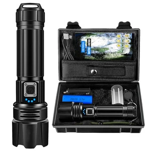 Rechargeable 100000 High Lumens Waterproof Flashlight LED Light Beads Most Strongest Flashlight With 26650 Battery