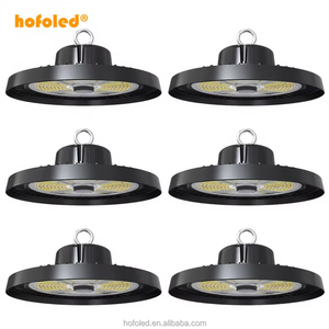 In Stock 100W 150W 200W Warehouse Lamp Wattage DIP Dimmable LED Shop Lights Round 5000K Daylight Aluminum UFO Led Highbay Light