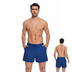 In-Stock Tan Through Men's Beach Short SwimWear 1-Piece Blue Color Swim Trunks Say Goodbye Tan Line