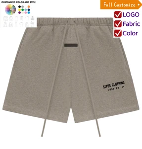 Streetwear Simple Breathable Mid Loose Fit Sweat Shorts Heavyweight 100% Cotton Canvas Elastic Waist Casual Loungewear Bottoms