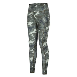 Women High Waisted Printed Yoga Pants Slim Fit Stretch Fitness Workout Leggings with Pockets for Running & Gym Training