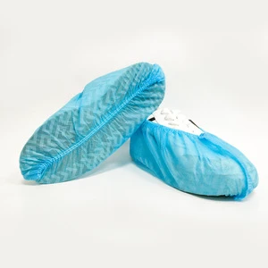 Hot Sale CE Certified Disposable Antiskid Soft Surgical Shoe Covers Blue PP Non-Woven Breathable Dust Proof Safety Pull-On