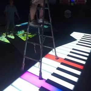 Portable RGB Color Changing Interactive Lighted Led Dance Floor for Wedding Party Stage Outdoor Walking Piano 3D Led Floors