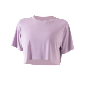 New Arrival Back Split Cropped Athletic Top Soild Comfortable Yoga Gym Tops