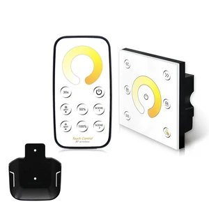 P2+T2 12-24V Simple Operation Warm White Cold White Color Temperature Changing CCT Wall Touch Panel Led Dimmer Controller