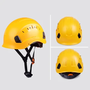 Durable ABS Hard Hat Rescue Worker Head Protection With Chin Strap