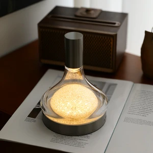 Modern Minimalist Wine Bottle Living Room Bedroom Bedside Touch Night Light Crystal Reading Lamp