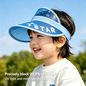 Adult Four Seasons UV Protection Curved Brim Thermo Control Clear Empty Top Casual Sun Visor Hat 100% Polyester Unisex For Beach