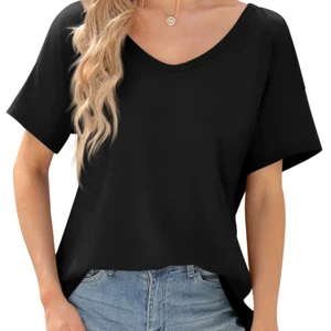 High-Quality Black T-Shirts & Plain Blouses for Casual Plus-Size Women