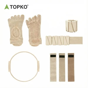 TOPKO All-in-one Monochromatic Fitness Set Home Use, Portable and Easy to Store Yoga Pilates Complete Set