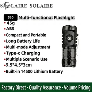 Mini Three-Eye Flashlight, Type-C Rechargeable, Long Lasting, Multifunctional Portable Cap Clip Light | Hot Sale