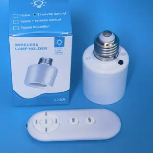 Smart E27 Socket Adapter Wireless Remote Control Light Bulb Holder With Delayed Timer Convenient for Home Bedroom