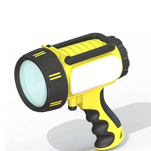 Handheld Bright Light Cob High Power Portable Abs Usb Rechargeable Built-In Battery Led Torch Tactical Flashlight Search Light