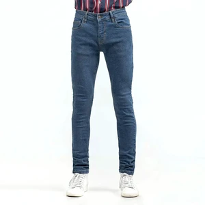 everyday casual mens denim pants comfortable cotton blend fabric modern fashion casual mens denim trousers