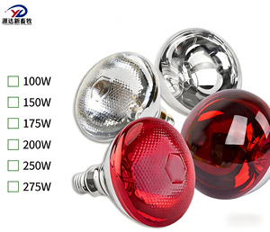 New Infrared Thickened Glass Heating Lamp 100W/150W/200W/250W Long Life Pet Brooder for Livestock Farm Use