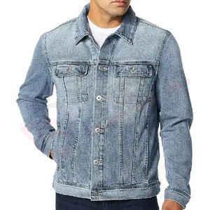 100% Cotton Jeans Custom Printed Design Mans Denim Jacket In Best New Style Fashion Jeans Jackets With Logo & Style Jackets