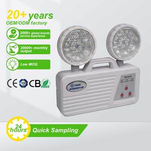 Tuoming Explosion Proof Double Head Wall-Mounted IP30 Rated Fire LED Rechargeable Emergency Light with 2000mAh Battery