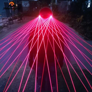 Customized Halloween Party Night Bar Disco Live Broadcast Atmosphere Props 650nm Red And Green Laser Led Glasses