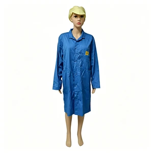 Industrial Polyester Antistatic Jumpsuit Anti Static Cleanroom ESD Smock for LED and Electronic Industry Safety