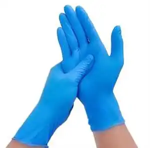 Latex Free Nitrile Safety Gloves 100PCS/Box Waterproof Chemical Resistance 10/4Mil Powder Free Blue Disposable CE Certified Food