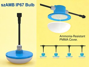 Poultry LED Lighting Aluminum Bulb 0-100% Dimmable Flicker-Free Chicken Barn Light AC100-265V