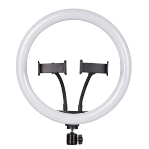 CL-12 Professional Ring Light with 2 Flexible Phone Holders 10w Ring Light Used in Live Stream,video Recording and Other s