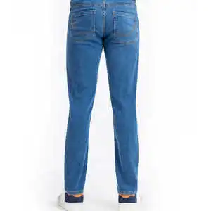 Custom Men's Denim Pant High Quality Regular Fit Casual Denim Jeans Pant For Men Vintage Wash Denim Stretch Pants