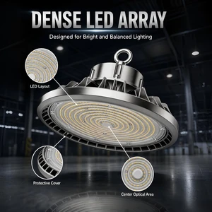 Wholesale DLC Approved LED High Bay 80W 160W 220W 5000K IP65 Commercial Industrial Ceiling High Bay Light