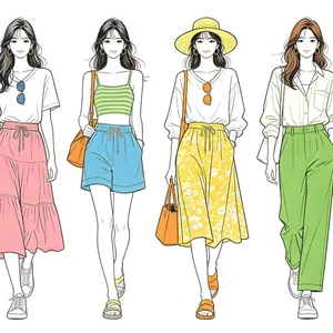 Custom Women Summer Outfit Set Casual T Shirt and Drawstring Skirt Two Piece Set Comfortable Daily Wear OEM Factory