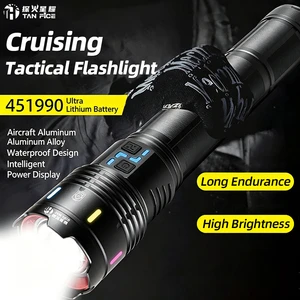 Outdoor 30W Ultra Bright Tactical Flashlight Cruising Rechargeable Ultra Lithium Battery Optical Zoom Long-range Beam Flashlight