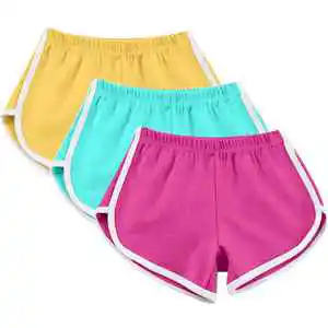New Arrival Sports Women's Plus Size Solid Color Breathable 100% Cotton Yoga Beach Pants & Shorts Custom Blank