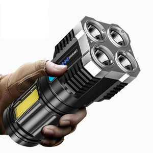 FY815 LED Four-Light High-Brightness Flashlight Use Rechargeable Special Forces Lighting Multi-Functional Long-Range Lighting