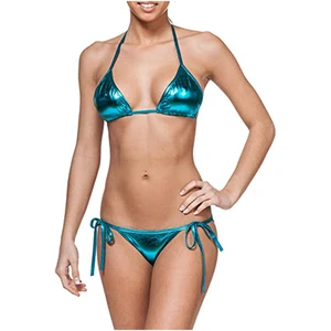 Two Piece Sexy Bikini Set Leopard Paisley Adjustable Strap Stretch Fabric Halter Neck Quick Dry Swimwear for Women Beach Pool