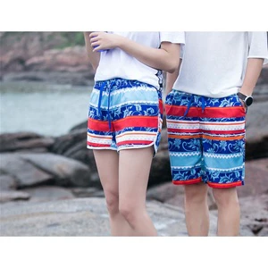 Sexy Plus Size Swim Trunks Beachwear Shorts with Pockets Hawaiian Print Boardshorts Quick Dry Eco-Friendly Unisex