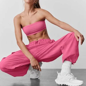 Wholesale Women Strapless Tube Top Light Support Sweat Wicking Seamless Removable Chest Pad Daily Workout Yoga Bra