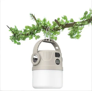 Portable Camping Lantern Waterproof Solar Power Rechargeable LED Lightweight Outdoor Lighting 4 Modes Adjustment Emergency Light