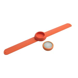 Portable Wrist/Arm Safety Security Anti-Attack Self-Defense Warning Light for Kids ABS+Silicone Material Orange Color