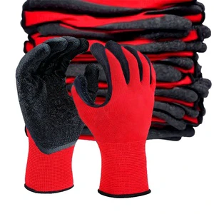 EN388 Safety Gloves with Custom Logo Polyester Latex Coated Work Gloves for General Purpose Bulk Supply