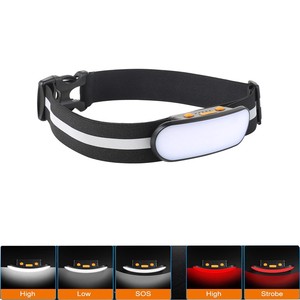 1000LM 6000K Daylight LED Running Waist Light 230 Beam Angle Wide Angle Flood High Belt Light Vis Reflective IP44 Waterproof