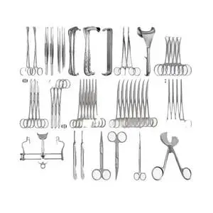 C-section Surgical Instruments Set 50-Piece Stainless Steel Obstetric Surgery Tools Cesarean Section Surgical Kit Handheld