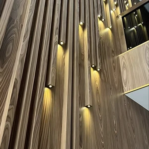 Benin Modern Fluted Wall Panel Waterproof Wood Plastic Composite Light Grille For Gym Decor Designed By Benin