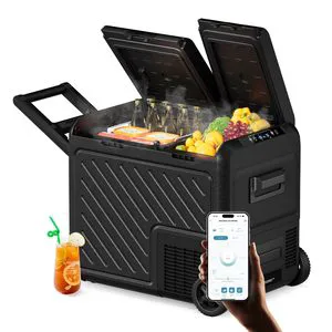 Wolfbox W-45L Dual-Zone 12v 45L Portable Car Fridge Freezer For Camping Truck Rv Boat Fridge For Car
