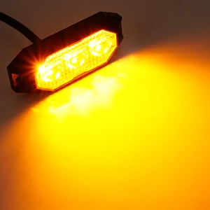 3 Led Surface Mount Grille Strobe Light Ece R65 Xa1 Sae J595 Class 1 Ip6K9K 3W Each Dc 12-24V 3 Years Warranty