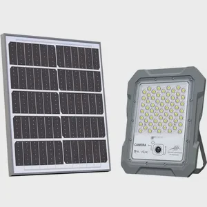 200W Solar Security Light Camera Aluminum Spotlight IP65 Waterproof Outdoor Light Garden Landscape Road Use 1267lm 6500-7500K