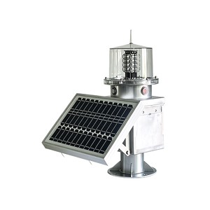 Solar Aviation Obstruction Light Red LED Strobe Warning Light For Airport, Bridge, Power Transmission Tower