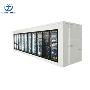Walk in Freezer Commercial Grade Glass Door Cooler with LED Lighting for Bakery Pastry Display Walk in Cooler