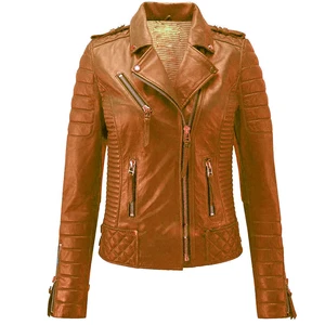 Men Genuine Leather Jacket Turn Down Collar Zipper Pocketed Motorcycle Suit Winter Lady Black Slim Casual Leather Jackets