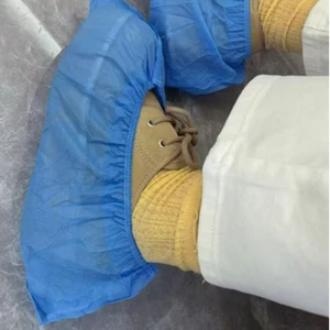 Wholesale Custom Good Quality Medical Protective Disposable Shoes Cover Material CE Certified EO Disinfecting 40x16cm Stock