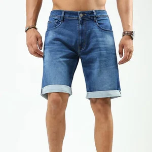 Five Pocket Utility Design Practical Men Denim Shorts Stretch Enhanced Denim Flexible Movement Men Denim Shorts