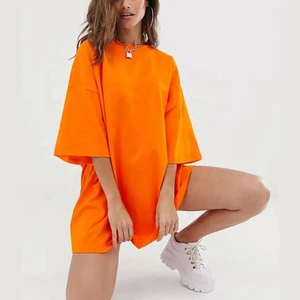 Wholesale 250g 100% Cotton Ladies Oversized Tshirt Plus Sizes Dropped Shoulder High Quality Women's T-shirts
